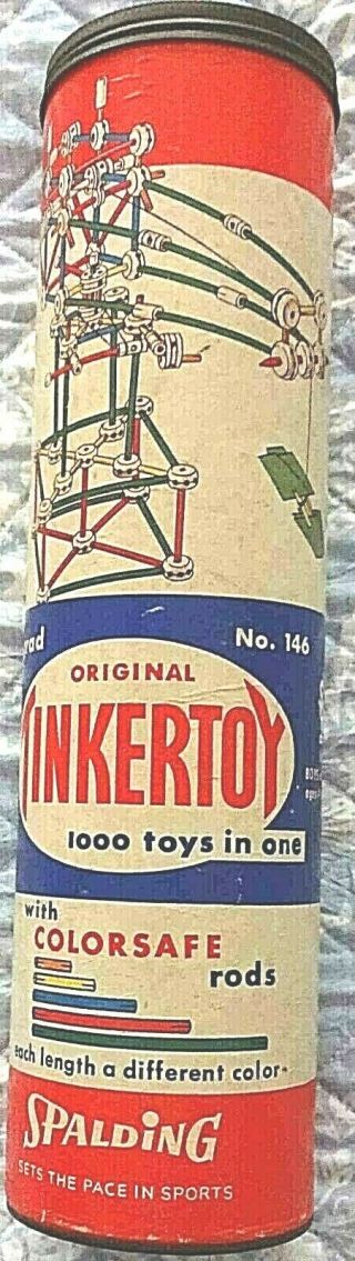 Tinkertoy Patented No.  146 Grad,  Skill Type Toy 1914