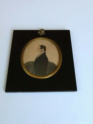 Vintage Large Early Victorian Silhouette Of A Gentleman
