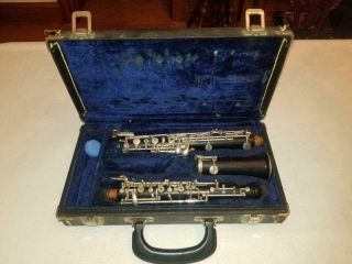 Vintage Wooden Lesher Oboe Elkhart Indiana