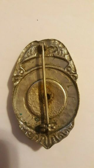 OBSOLETE VINTAGE SHERIFF CAP BADGE BY J.  P.  COOKE CO.  OUT OF SERVICE 7