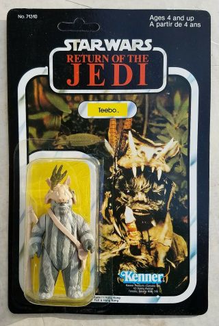 Star Wars Teebo Ewok 77 Back - A Vintage Carded Kenner Canada Moc Unpunched