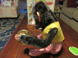 Vintage Daishin Musical Jolly Chimp Monkey With Box & Tag 7061 5