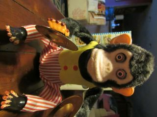 Vintage Daishin Musical Jolly Chimp Monkey With Box & Tag 7061 6