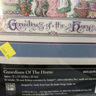 Vtg Bucilla Guardians of Home 41539 Counted Cross Stitch Kit 1996 Angels NIP 3