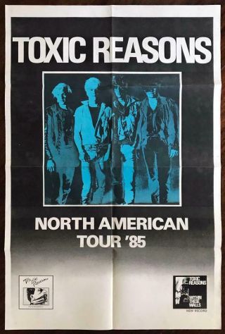 Toxic Reasons 1985 North American Tour Vintage Poster Punk Hardcore Band Nm,
