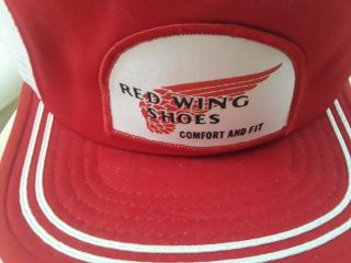 Vintage Red Wing Shoes Trucker Snapback Mesh Hat Made In The Usa