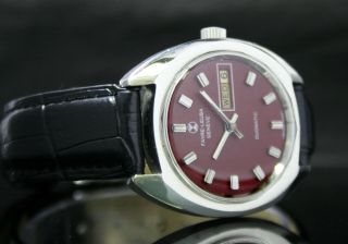 Favre Leuba Geneve Duomatic Quick Day Date Steel Mens Wrist Vintage Watch 3