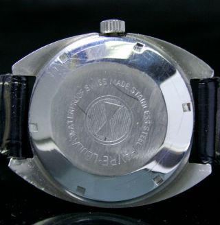 Favre Leuba Geneve Duomatic Quick Day Date Steel Mens Wrist Vintage Watch 8