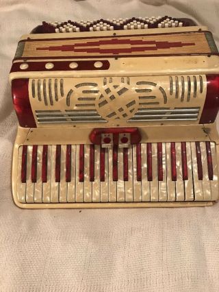 Vintage Accordion 120 Made In Italy Maker Unknown 1427 Model