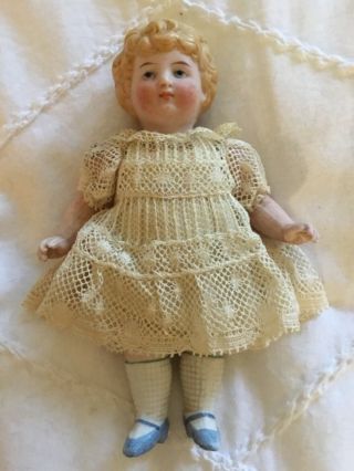 Antique All Bisque German Miniature Doll