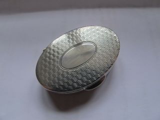 Vintage Hallmarked Sterling Silver Pill Box - Hinged With Gilt Interior - 1929