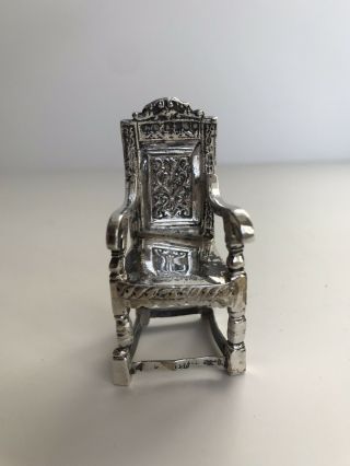 Solid Silver Early 17th Century English Chair