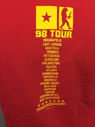 Vtg 90s Pearl Jam Concert T Shirt Large 1998 Yield Tour Grunge Rock Vedder Band 6