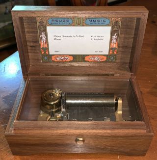 Vintage Reuge Sainte Croix Mozart Minuet 2/50 Music Box Made In Switzerland