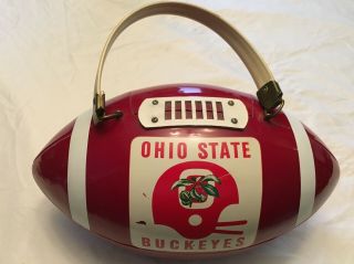 Rare Old Vintage 1950s Ohio State Buckeyes Full Size Hard Plastic Football Purse