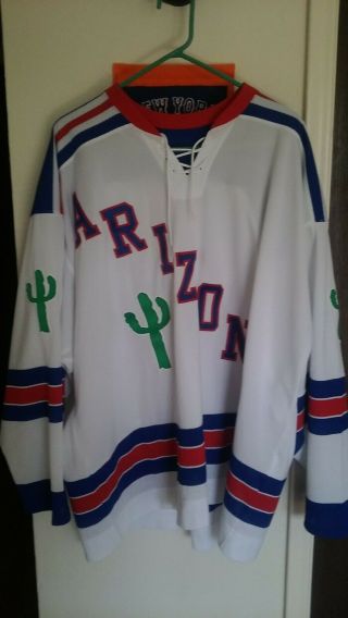 Vintage University Of Arizona Wildcats Ncaa Hockey Jersey Size X Large 90s Rare