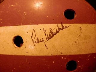 Vince Lombardi and Ray Nitschke signed vintage football helmet rare 10