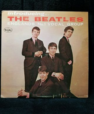 Rare Authentic Mono Version One Introducing The Beatles Lp W/ Brackets Label Vj