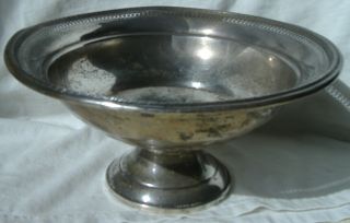 Hamilton Sterling Silver Large Bowl Pierced Edge Weighted 449 Grams