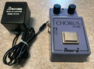 Vintage Ibanez Cs - 505 Chorus Guitar Effect Pedal With Ac Adapter