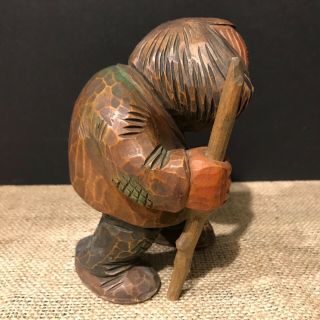 RARE VIntage Otto Sveen Norwegian Hand Carved Wood Troll 4