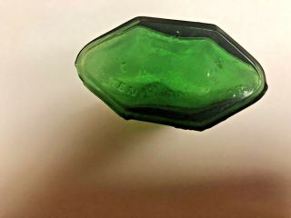 Green Irregular Hexagon Poison Bottle,  Hetherington,  42nd St,  N Y,  Rare 2