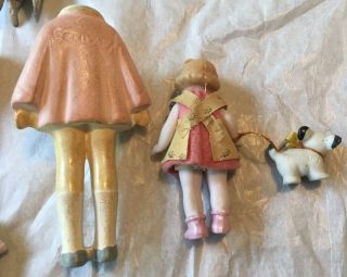 Antique Marked German Bisque Dollhouse Dolls RARE Attic Find 3