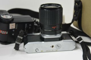 A4 Vintage Asahi Pentax K1000 SLR Film Camera Flash & Five Star Lens 3