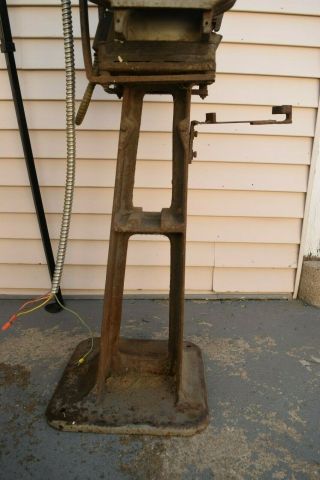 Vintage Baldor 10” Grinder Bench w/ Pedestal Model 1021.  1 Hp / Volts 220/ 440/ 10