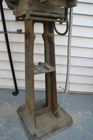 Vintage Baldor 10” Grinder Bench w/ Pedestal Model 1021.  1 Hp / Volts 220/ 440/ 7