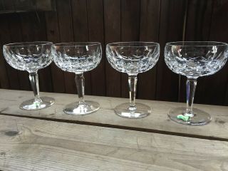Vintage Set Of 4 Waterford Crystal Kildare Sherbet/champagne Glasses 5 1/4 "