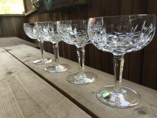 VINTAGE Set Of 4 Waterford Crystal Kildare Sherbet/Champagne Glasses 5 1/4 