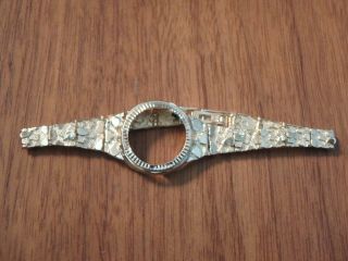 Vintage Gold Nugget Style Watch Band 14 Kt - Marked - 11 Grams - Not Scrap
