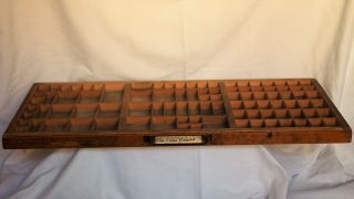 3/6 - Vintage Wooden Printers Letterpress Tray Drawer Display With Rustic Handle