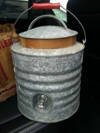 Vintage Igloo 2 Gallon Galvanized Cooler