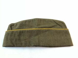 Wwii Ww2 U.  S.  Us Garrison Cap,  Overseas,  Hat,  Sc69,  Wool,  Green,  Army,  Corps