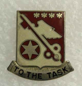 Vintage Us Military Dui Pin 426th Service And Supply Battalion To The Task