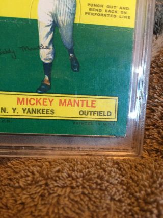 1964 Topps Sand - Up Mickey Mantle,  Psa 5.  Back,  Very Rare In This Shape, 5