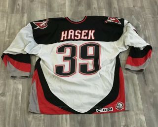 Vintage 1999 39 Dominik Hasek Home Buffalo Sabres Ccm Hockey Jersey Large Rare