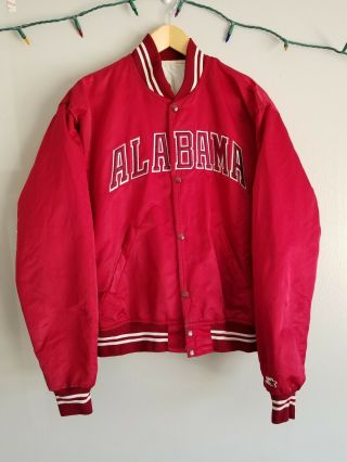 Vintage Alabama Crimson Tide Satin Starter Jacket Mens Large