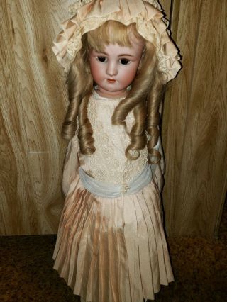 Antique German Lg 31 " Bisque Head Doll Heinrich Handwerck Simon Halbig 6 1/2
