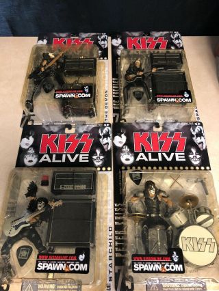 Vintage Mcfarlane Kiss Alive Figures Complete Set