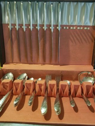 35 Pc Service For 8 Oneida Community Tudor Plate Queen Bess Silver - Plated Set