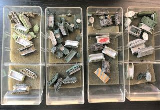 Vintage Micro Armor with Assorted Metallic Infantry Miniature Toys. 4