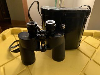Vintage Canon Coated 7x50 7.  2 Degrees Binoculars W/ Case Made In Japan