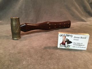 Vintage 1 1/4 Lb Brass Blacksmith Hammer Polished Custom Jesse Reed Handle