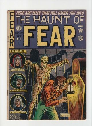 Haunt Of Fear 4 Fn 6.  0 Vintage Ec Comic Mummy Cover Horror Golden Age 10c