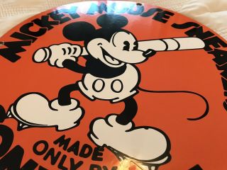 VINTAGE CONVERSE PORCELAIN SIGN,  PUMP PLATE,  GAS,  DISNEY,  MICKEY MOUSE,  ALL STAR 10
