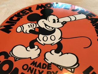 VINTAGE CONVERSE PORCELAIN SIGN,  PUMP PLATE,  GAS,  DISNEY,  MICKEY MOUSE,  ALL STAR 2