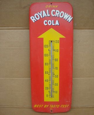 Vintage Royal Crown Cola 26 " Metal Thermometer